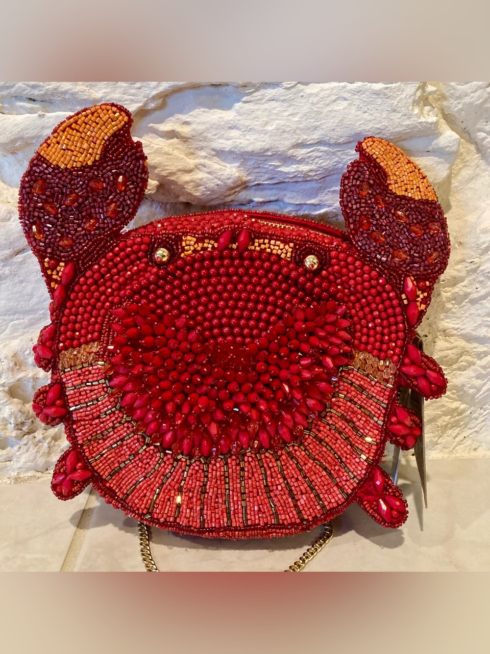 NWT “Handcrafted in India” viral TikTok crab crossbody handbag